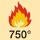 nezapaljivo 750°C
